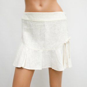 NWD Ingwa; Melero Ivory Linen Skirt 4